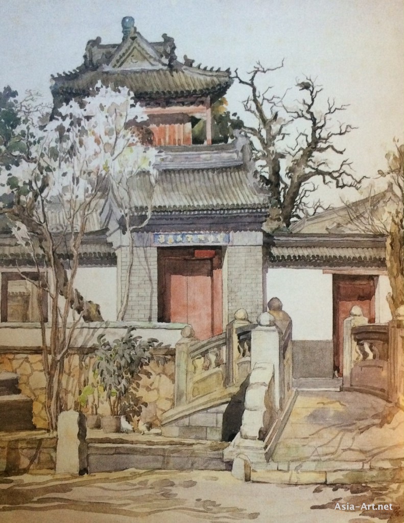 791x1024 Famous Chinese Watercolor Artists Asia - Watercolor Painting Architecture