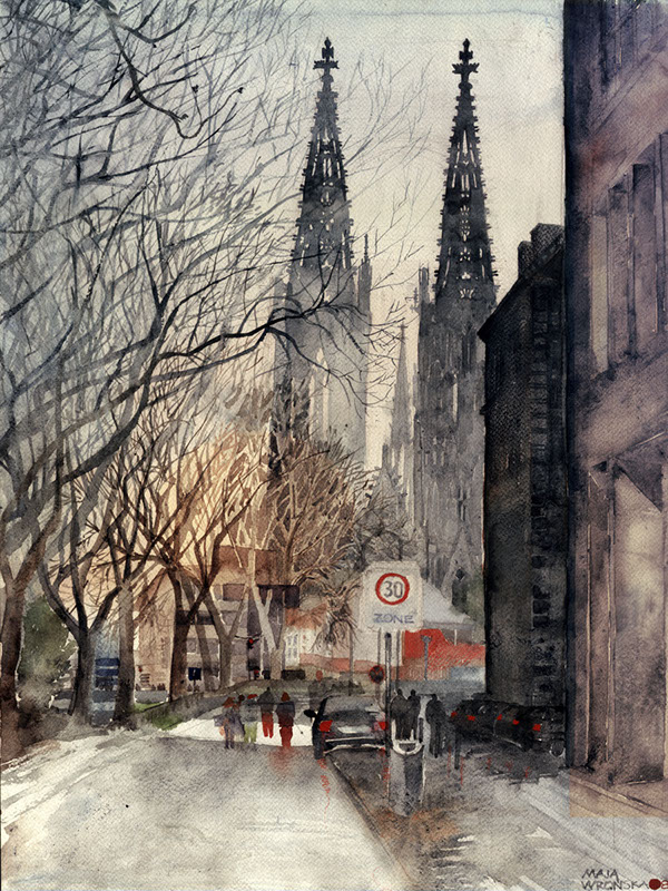 600x800 Maja - Watercolor Painting Architecture