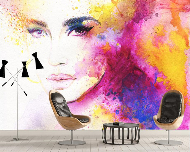 640x512 Beibehang Watercolor Painting Red Lips Abstract Beauty Senior - Watercolor Painting Background