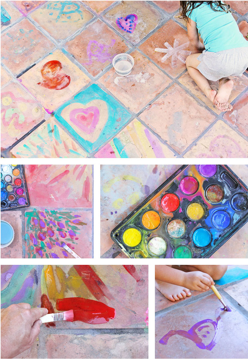 800x1161 Easy Art Ideas For Kids Watercolor On Tile - Watercolor Painting Designs