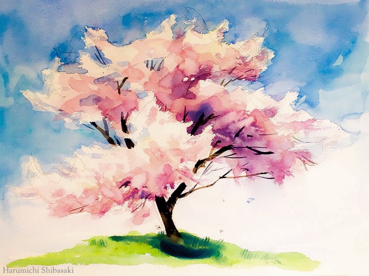 750x561 Watercolor Tree Painting Easy Tutorial 2 Steemit - Watercolor Painting Designs