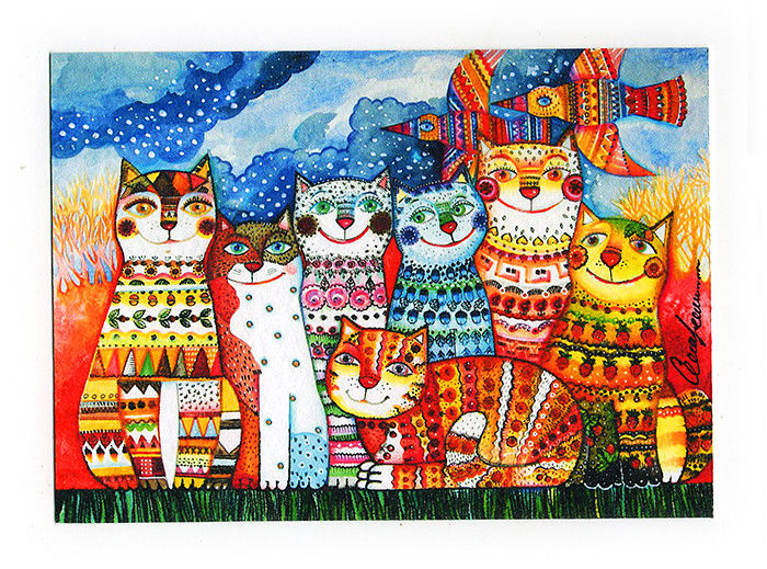 700x519 Original Hand Painting Drawing Watercolor Art Picture Aceo Animals - Watercolor Painting Drawing