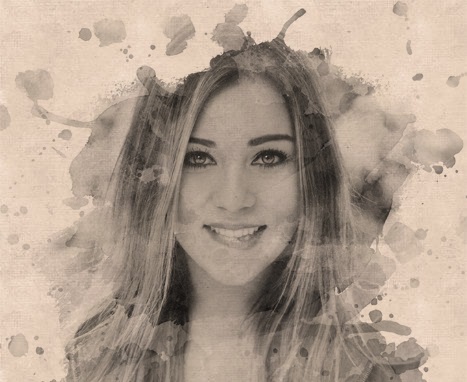 467x382 Gray Watercolor Painting Effect - Watercolor Painting Effect