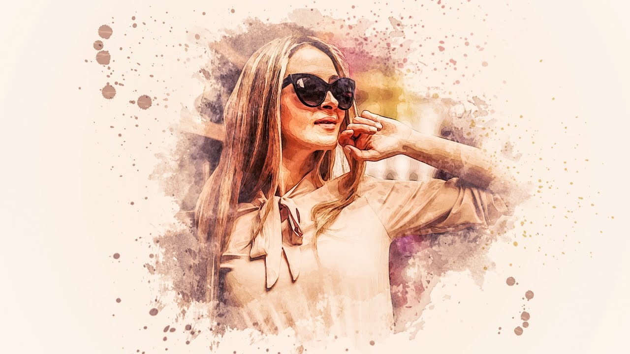 1280x720 Realistic Watercolor Painting Effect - Watercolor Painting Effect