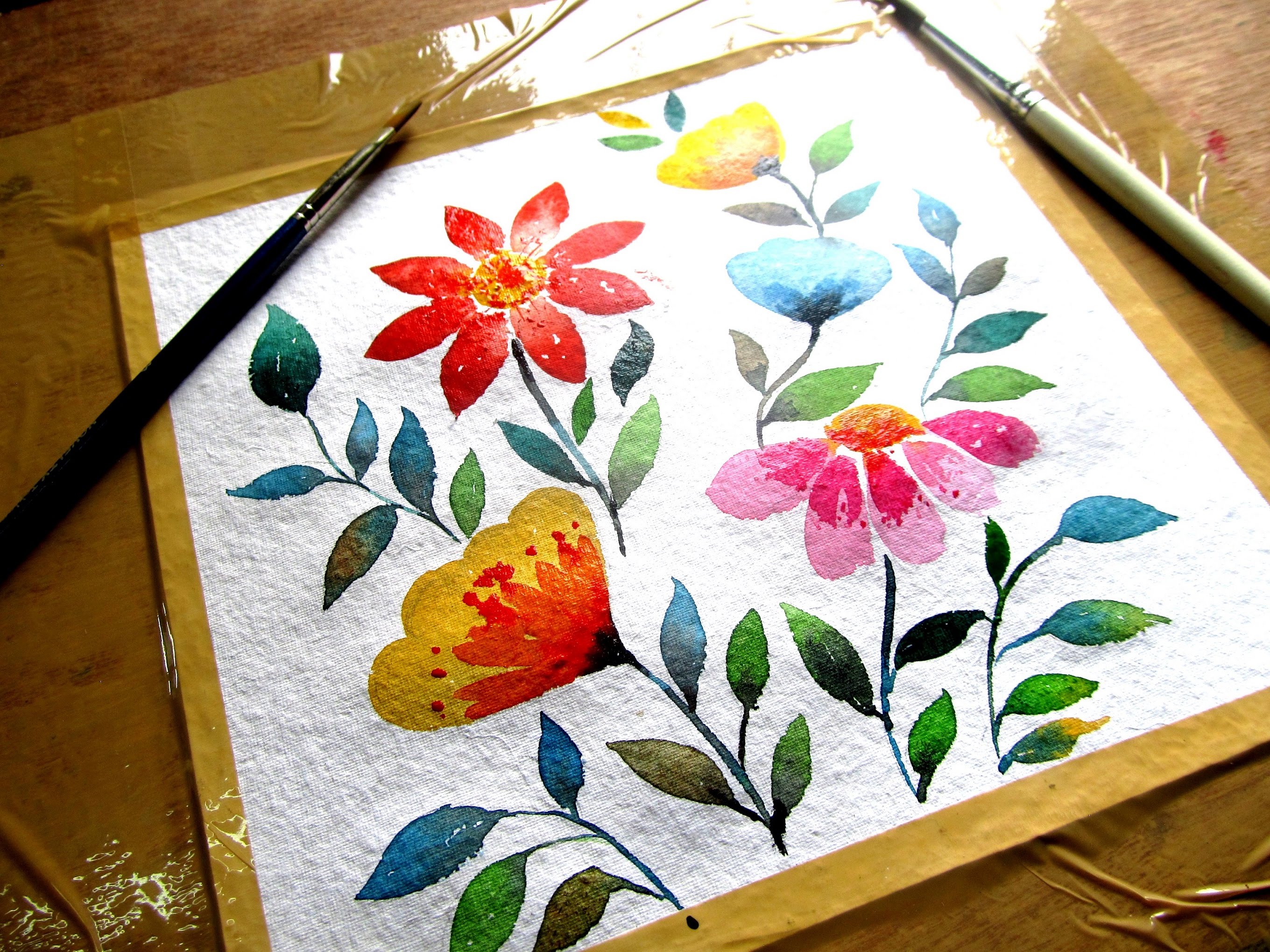 2720x2040 Simple Flower Painting With Watercolor, Watercolor Painting For - Watercolor Painting Flowers For Beginners