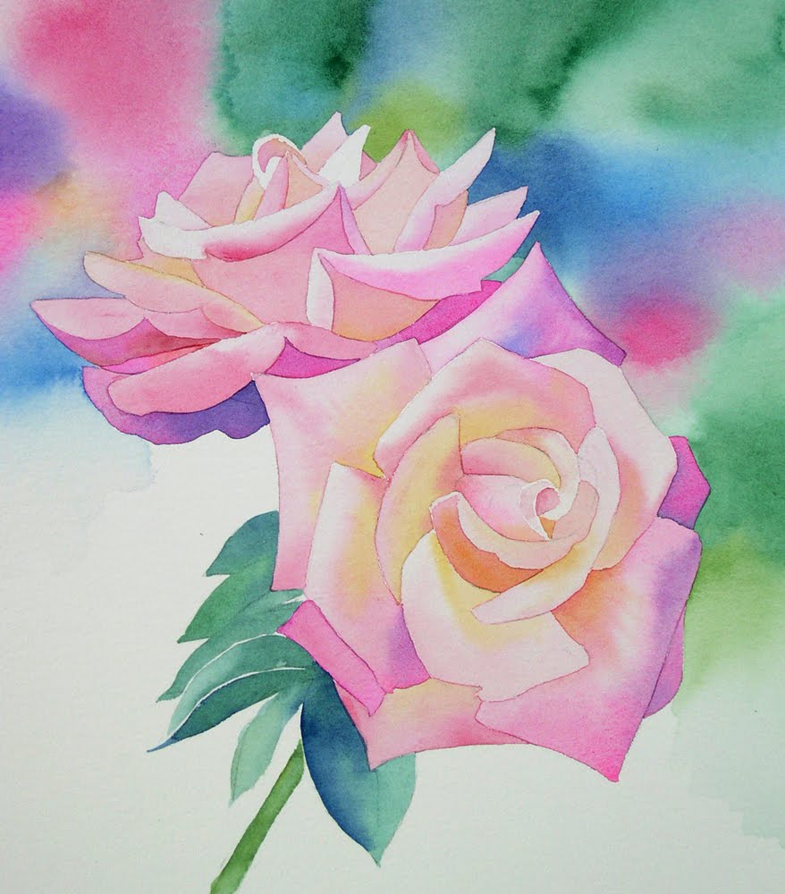 878x1000 Watercolor Rose Painting Tutorial Step By Step - Watercolor Painting Flowers For Beginners