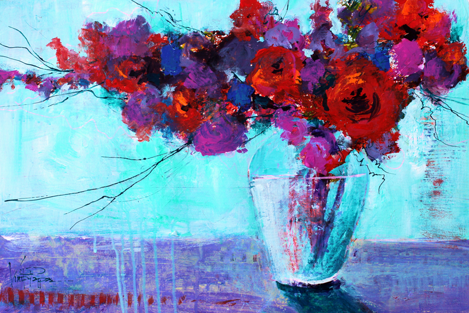 940x628 Flowers Using Acrylic Paint - Watercolor Painting Flowers For Beginners