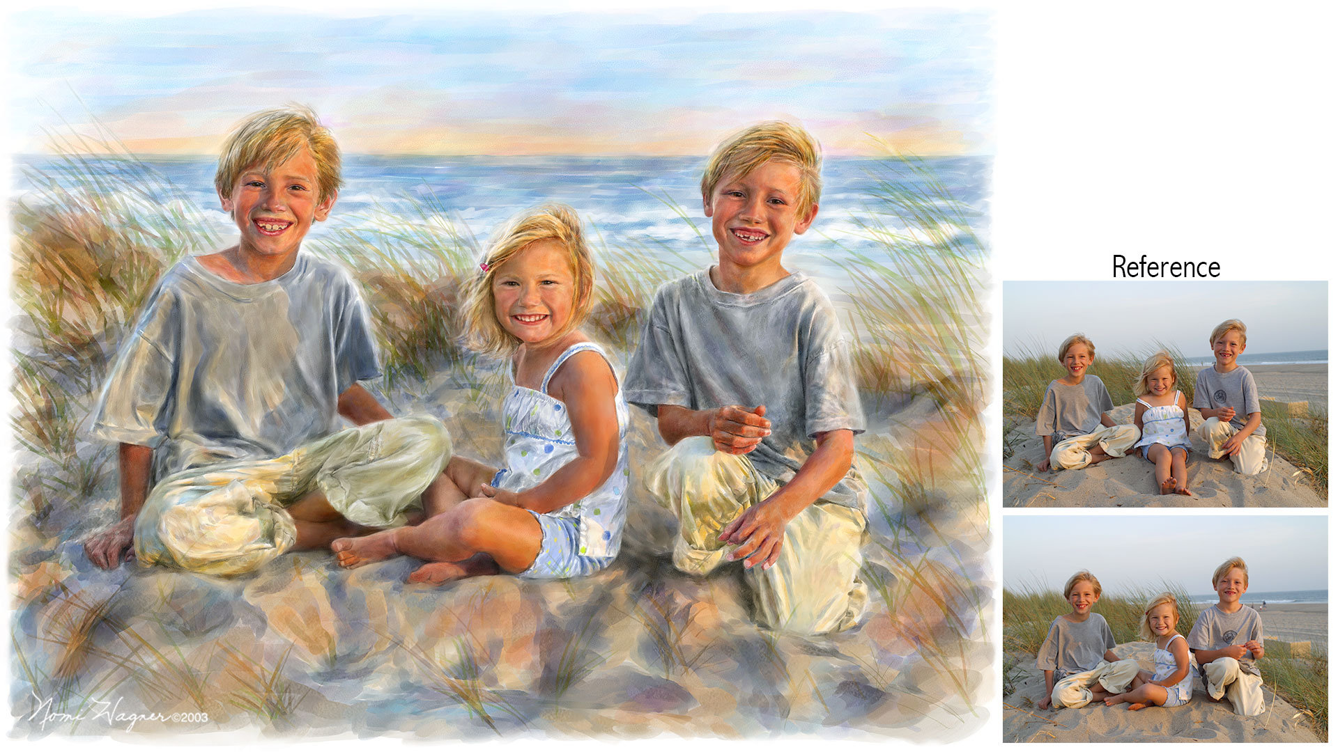1920x1080 Portrait Painting Of Children, Watercolor Portraits, Portrait - Watercolor Painting From Photographs