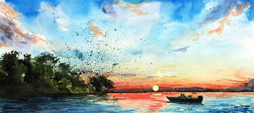 500x224 10 Easy Watercolor Painting Ideas For Spring - Watercolor Painting Ideas