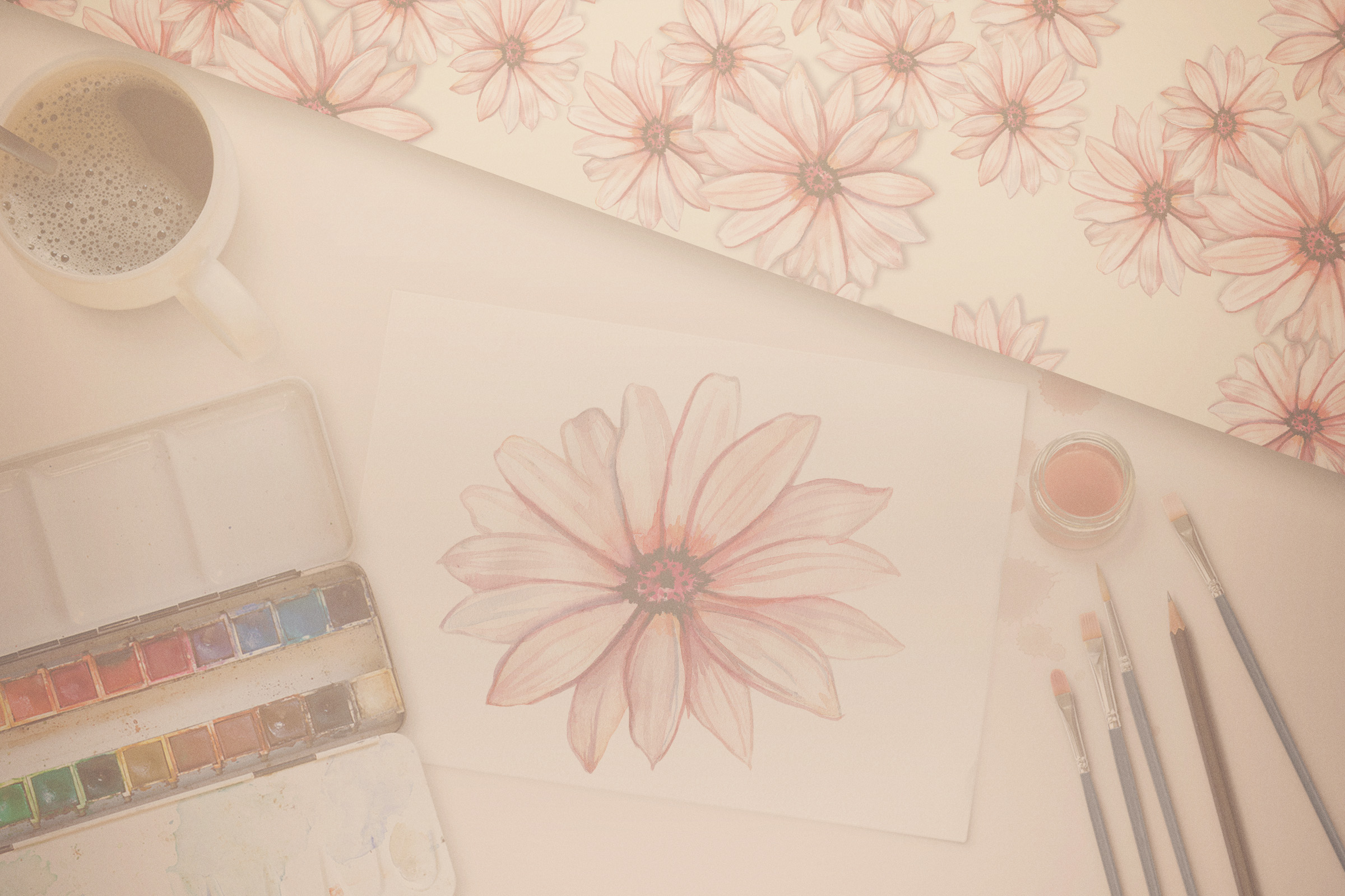 2400x1600 How To Create A Pattern In Illustrator Using Your Own Drawing Or - Watercolor Painting Illustrator