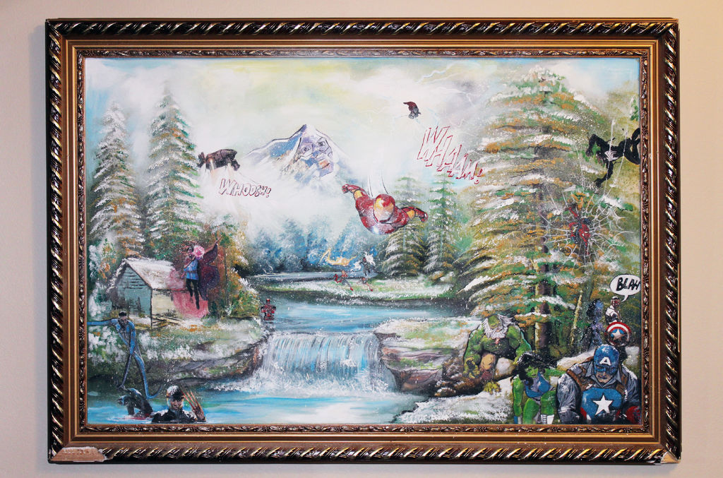 1024x677 How To Upcycle An Old Painting Reusing Cut Outs From Magazines - Watercolor Painting Magazines