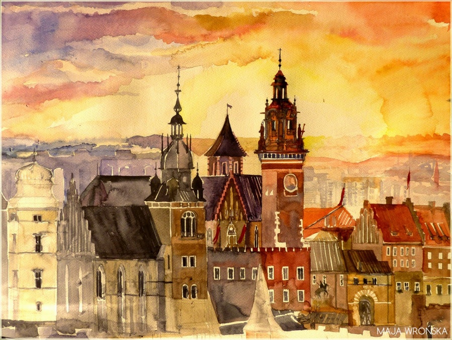 900x677 22 Stunning Watercolor Masterpieces That You Have To See - Watercolor Painting Of City