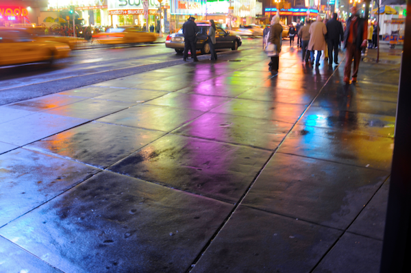 600x398 Watercolor Painting Demonstration City Lights - Watercolor Painting Of City