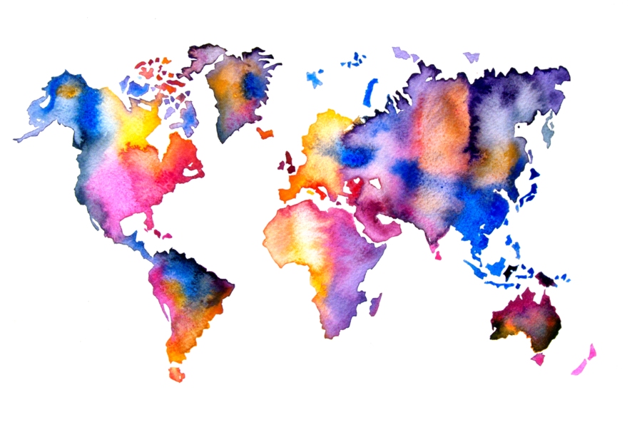 Watercolor Painting Of The World at PaintingValley.com | Explore ...