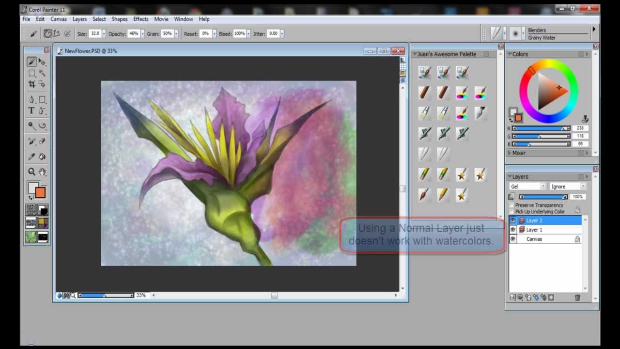 1280x720 Using Digital Watercolors (With Corel Painter Amp Wacom Tablet - Watercolor Painting Software