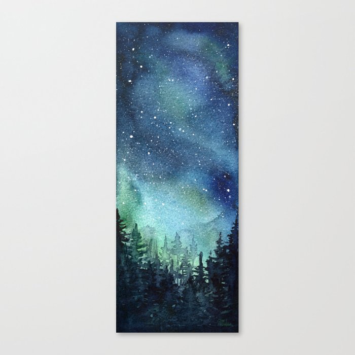 700x700 Galaxy Watercolor Space Night Sky Nebula Painting Aurora Canvas - Watercolor Painting Space