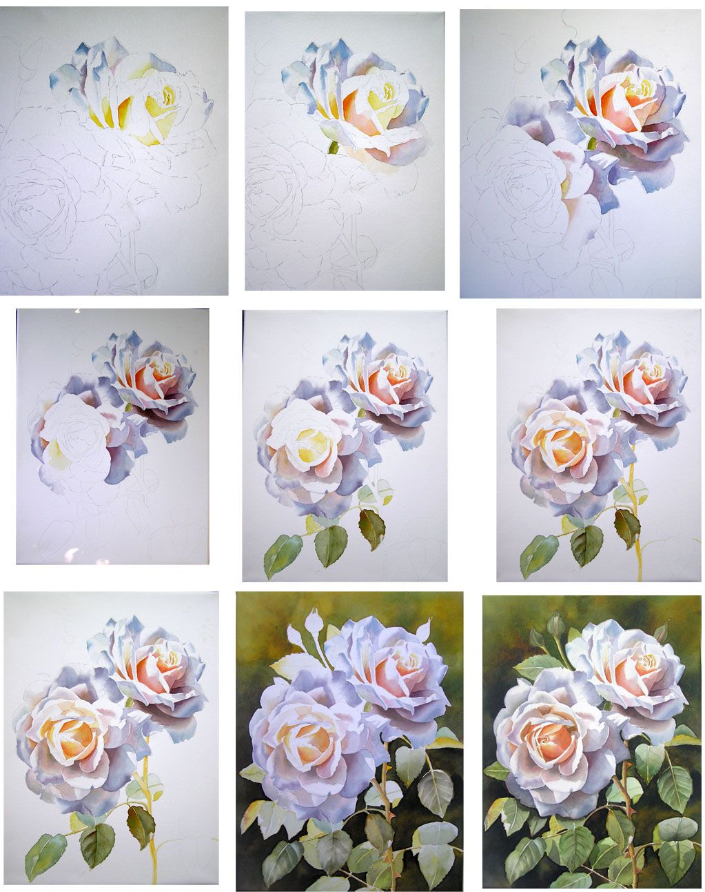 1023x1293 How To Paint A Rose - Watercolor Painting Steps