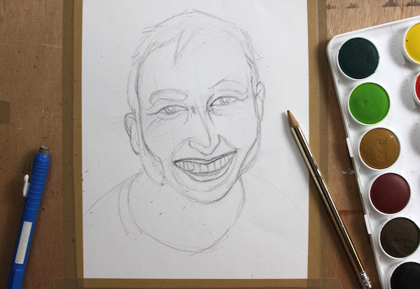 600x413 Learn The Basic Steps Of Watercolor Portrait Painting - Watercolor Painting Steps