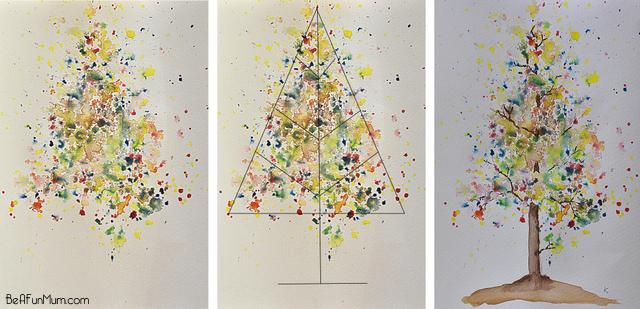 640x309 Autumn Bloom Tree Watercolour Experiment Be A Fun Mum - Watercolor Painting Steps