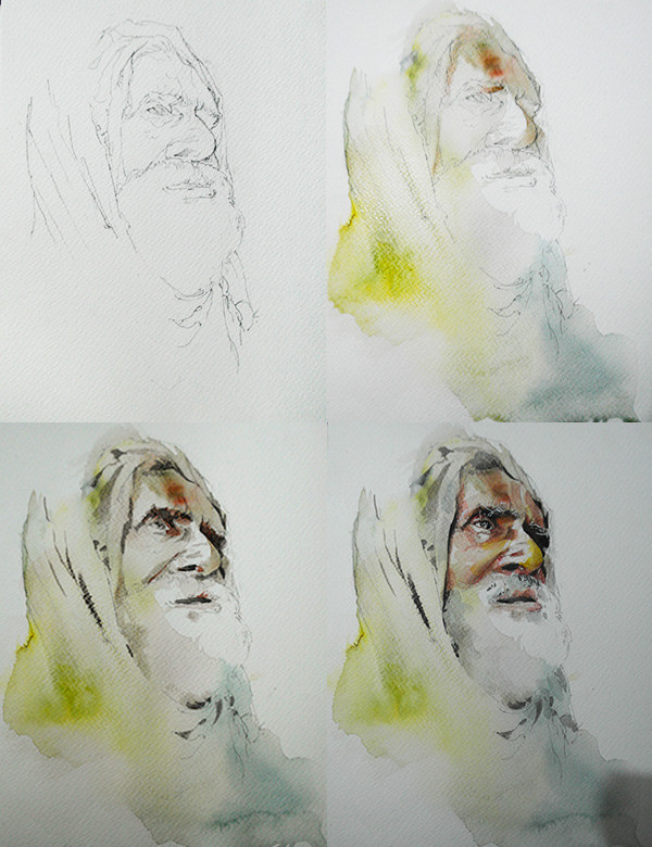 600x780 Steps Of Watercolor Painting Park Sunga - Watercolor Painting Steps