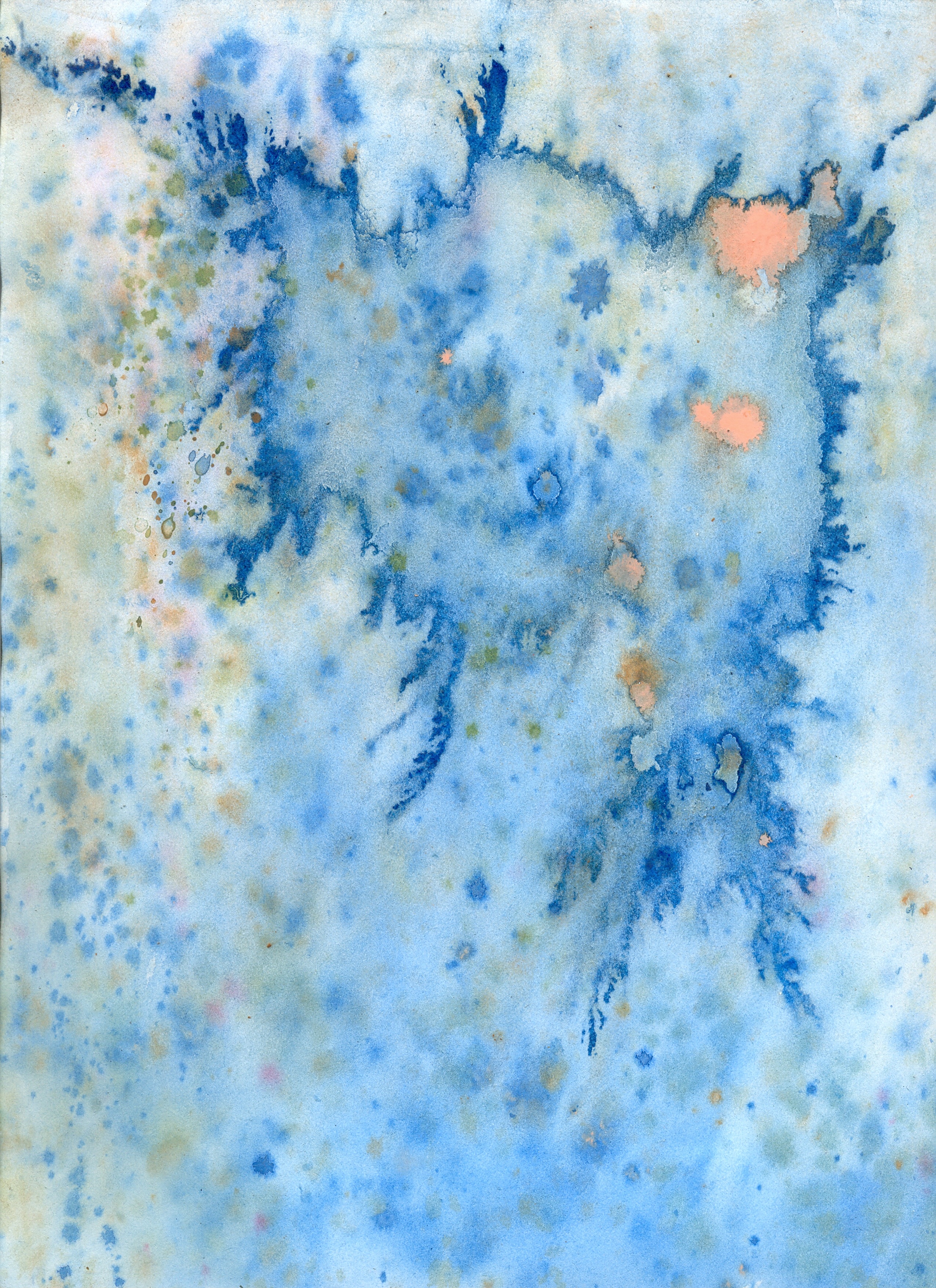 2550x3510 Free Images Cloud, Sky, Texture, Blue, Circle, Painting - Watercolor Painting Texture