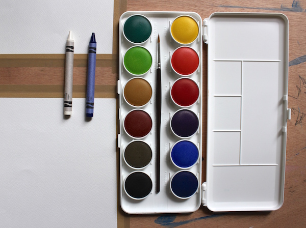 600x448 Create An Easy Watercolor Wax Resist Painting - Watercolor Painting Tools