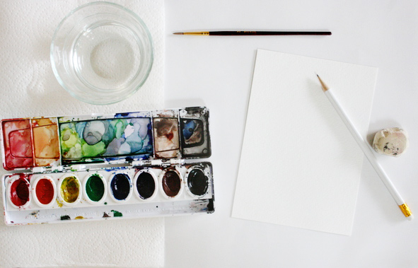 591x379 Learn How To Paint Watercolor Letters Jones Design Company - Watercolor Painting Tools