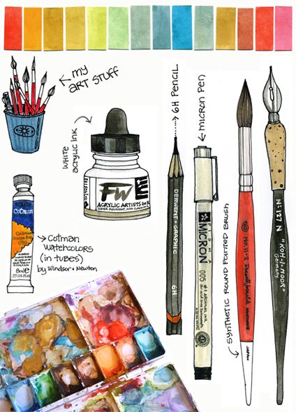 424x591 Artist Geninne D. Zlatkis. She Says She Made This To Show The - Watercolor Painting Tools
