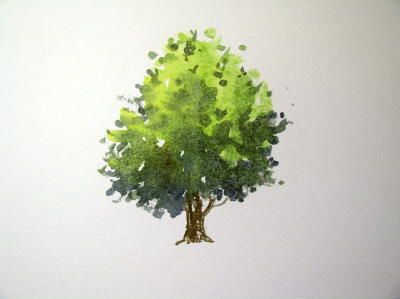 400x299 How To Paint A Tree Amp Foliage In Watercolor Watercolor Tutorials - Watercolor Painting Trees And Foliage