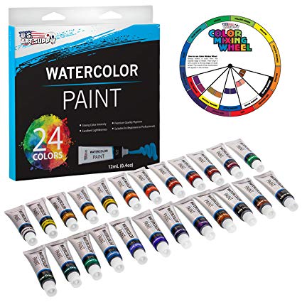 425x425 U.s. Art Supply Professional 24 Color Set Of - Watercolor Painting Videos Free Download