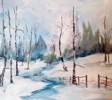 Watercolor Painting Winter Scenes at PaintingValley.com | Explore ...