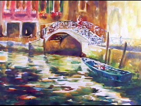 480x360 Venice Watercolor Painting Tutorial Of Bridge - Watercolor Painting Youtube