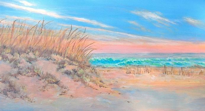 693x378 Beach Paintings Coastal Paintings Of Beach Scenes Landscape Still - Watercolor Paintings Beach Scenes