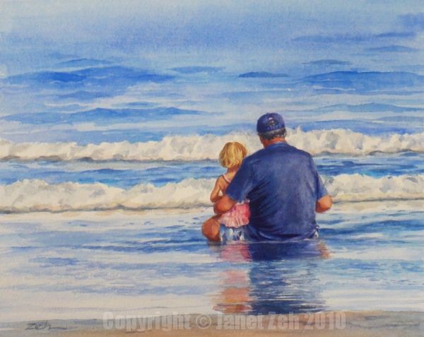 600x477 Pin By Josiane Cobert On Watercolours 11 Beach - Watercolor Paintings Beach Scenes