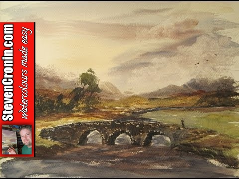 480x360 How To Paint A Simple Bridge In Watercolour - Watercolor Paintings Of Bridges