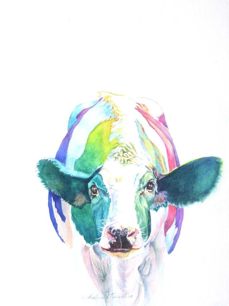 800x1071 Mikkey Tarantino Watercolor Painter Local To New Jersey And - Watercolor Paintings Of Cows
