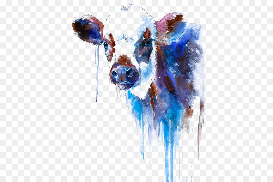 900x600 Cattle Watercolor Painting Printmaking - Watercolor Paintings Of Cows