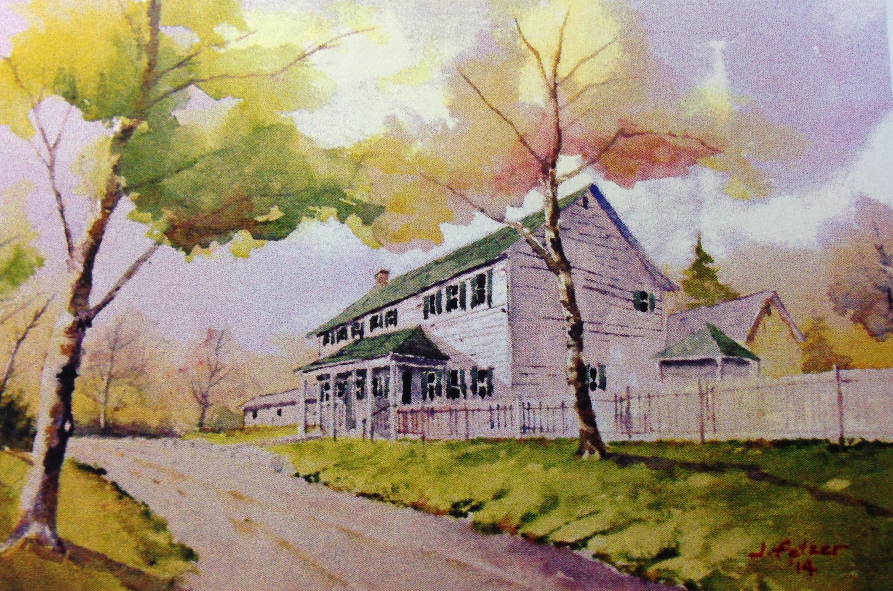 2916x1930 Fall Watercolor Classhistoric Zoar Village - Watercolor Paintings Of Fall Scenes