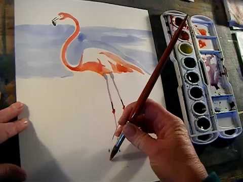 480x360 Paint A Flamingo - Watercolor Paintings Of Flamingos