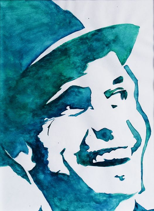526x720 Frank Sinatra Watercolor Painting - Watercolor Paintings Of People