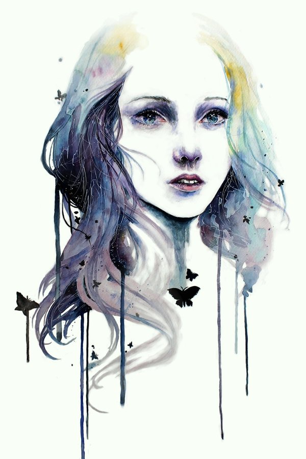 600x900 Innocence By Moiscen - Watercolor Paintings Of People