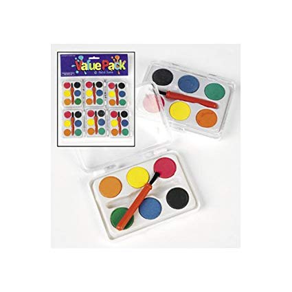 425x425 Dozen Mini Kids Watercolor Paint Sets With Brush - Watercolor Paints Amazon