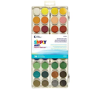 425x375 Loew Cornell 1021095 Simply Art Watercolor Cakes - Watercolor Paints Amazon