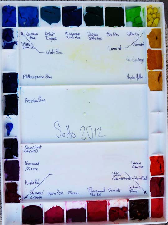 540x720 Vivid Illusions In Watercolor - Watercolor Palette Arrangement