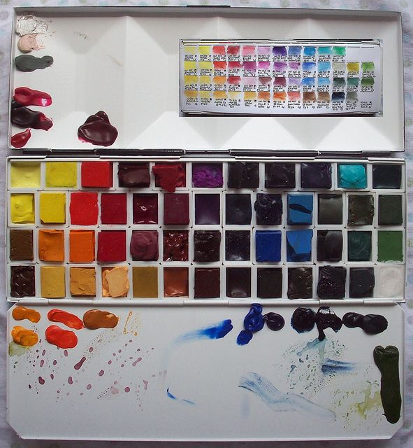 591x640 Watercolor Palette Set Up 339 Best Art Gear Images - Watercolor Palette Arrangement