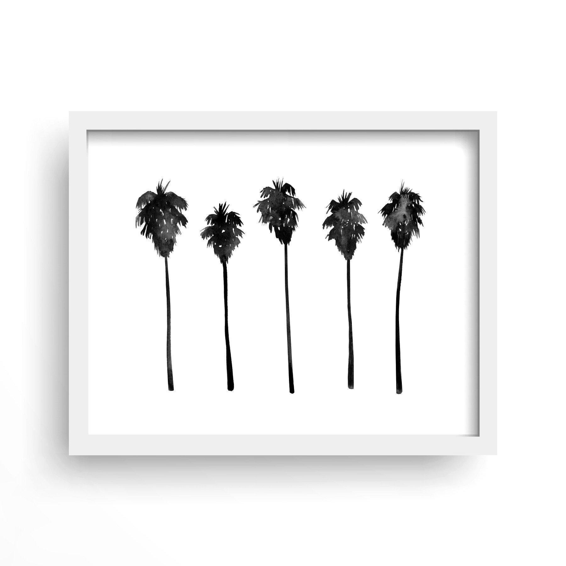 1800x1800 Watercolor Palm Tree Print - Watercolor Palm