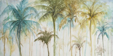 480x240 Watercolor Palms Fine Art Print By Patricia Pinto - Watercolor Palm