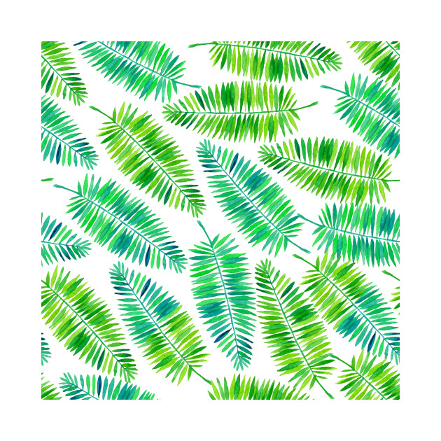 630x630 Watercolor Palm Leaves Pattern - Watercolor Palm Leaves