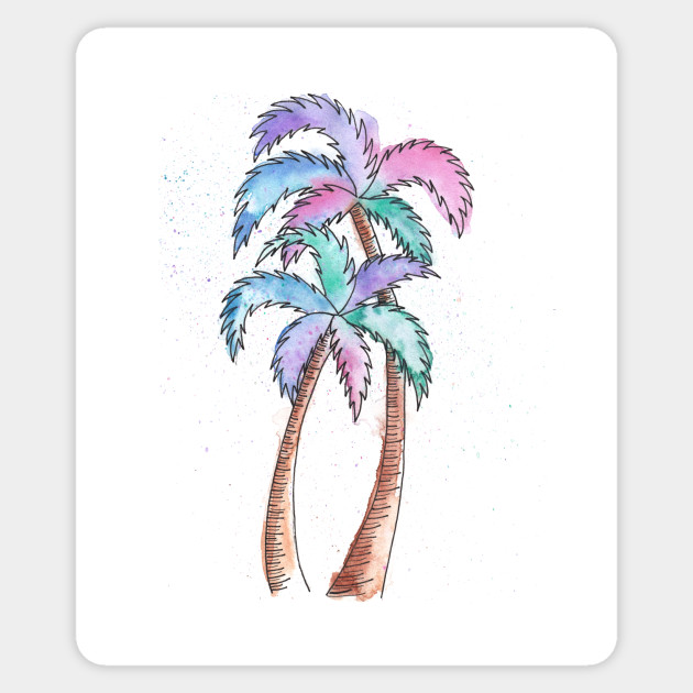630x630 Summer Watercolor Palm Trees - Watercolor Palm Tree