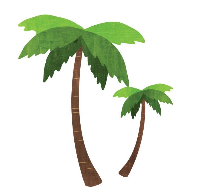 720x648 Flower Fabric Wall Decals Amp Stickers From Eco Wall Decals Eco - Watercolor Palm Tree